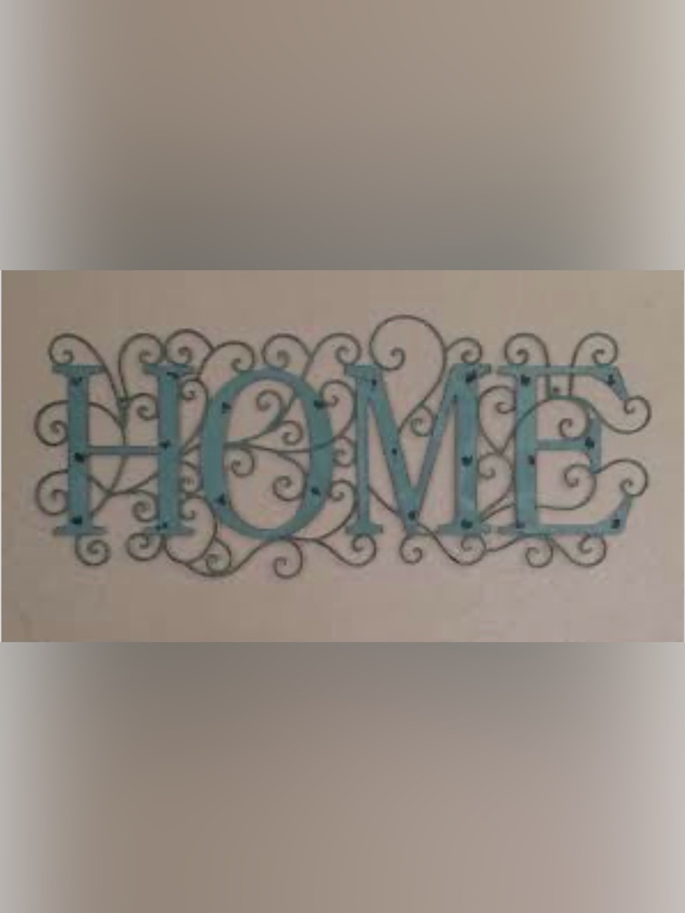 Distressed Metal “Home” Wall Sign